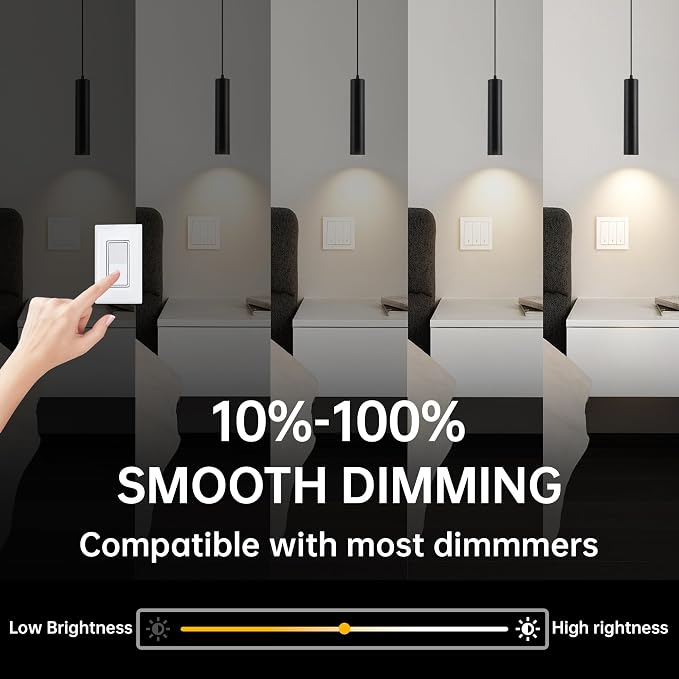 LED Pendant Lights Modern Island Lights Ceiling Hanging Spotlight | Zoomable15°-60°,5CCT/2700K-5000K,Dimmable,12W,Unique Pendant Lighting for Kitchen Island Bar,Black - Image 3