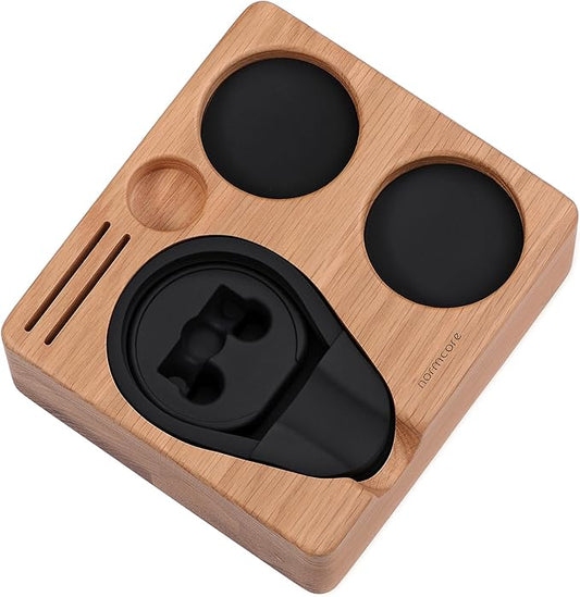 Normcore Espresso Tamping Station, Wooden Espresso Tamper Station, Solid American White OAK Wood Tamper Holder For 51mm 54mm Espresso Machine Accessories