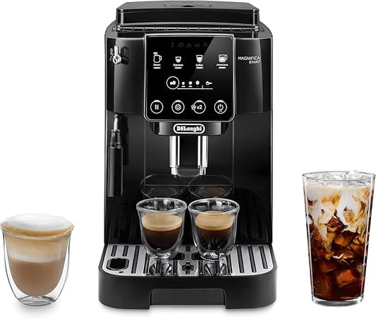 De'Longhi Magnifica Start Automatic Espresso Machine with Manual Milk Frother & Built in Grinder - 3 One-Touch Recipes, Easy-to-Clean, Home Barista Coffee Maker for Lattes, Cappuccino, Iced Coffee