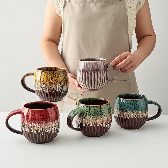Large Ceramic Coffee Mug - 20oz Big Tea Cup, Purple | Large Tea Mug, Microwave Safe, Dishwasher Safe - Image 3