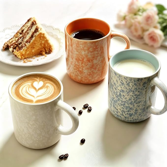 MONITO 17 OZ Coffee Mugs Set of 4, Ceramic Modern Coffee Mugs Set with handle for Tea/Latte/Milk/Cocoa. - Image 6