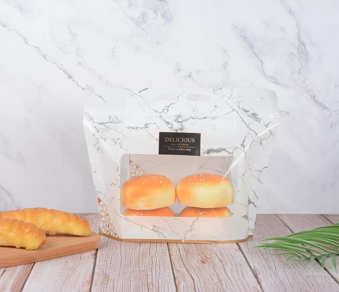 Funcoo 50 Pcs Plastic Bread Bags for Homemade Sourdough Bread Bakery Storage Bags with Window, Large Bakery Loaf Bag for Baked Goods Packaging, Snacks, Fruits, and More (12.6x10.8") - Image 8