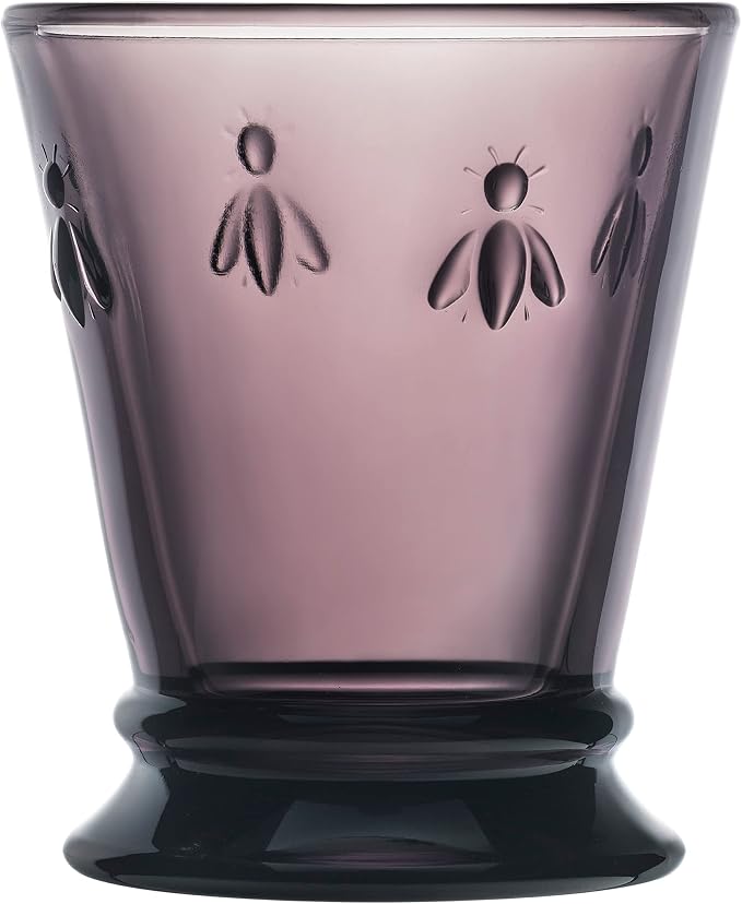 La Rochere Bee Aubergine Tumbler Set/6 - La Rochere Bee Glassware Sets - Image 2