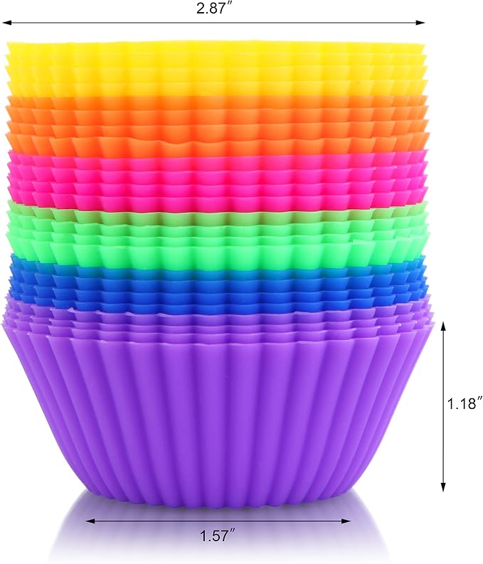 New Star Foodservice 44270 Reusable Silicone Baking Cups and Cupcake Liners, Set of 24 - Image 2