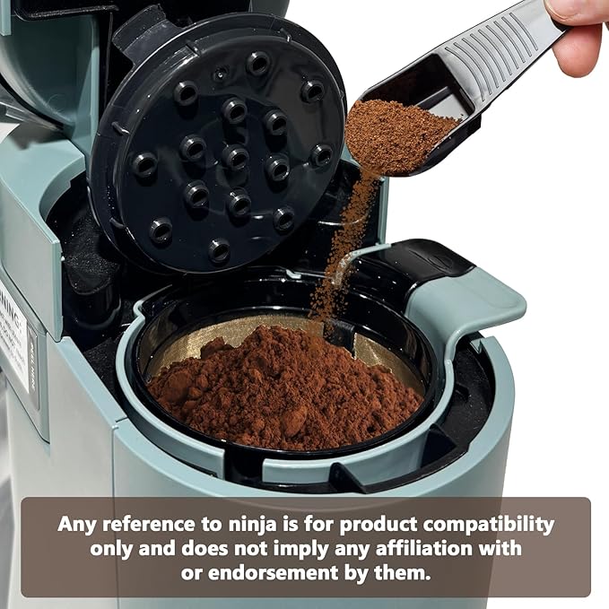 2pack Coffee Filter Basket with Ninja PB051 / PB040 / PB041ST | Reusable Coffee Filters for Ninja Coffee Maker | Ninja Coffee Filters Accessories(2 Coffee Filters and 2 Coffee Coasters)