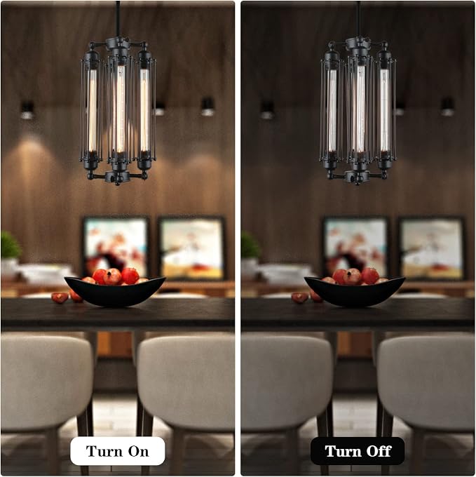Industrial Steampunk Chandelier 2pcs Vintage Pendant Light Loft Ceiling Fixture for Country Hotel Restaurant Bar Creative Ceiling Lamp(4 Heads) - Image 4