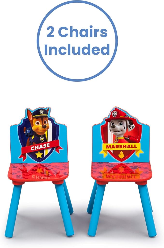 Delta Children Kids Table and Chair Set With Storage (2 Chairs Included) - Ideal for Arts & Crafts, Snack Time, Homeschooling, Homework & More, Nick Jr. PAW Patrol - Image 5