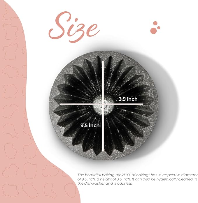 serenk Fun Cooking Star Cake Pan, Die Cast Coating with Elegant Pattern, Nonstick Bakeware, Cake Mould for Professional Taste, 10.2”, Round, Yellow | With A+ non-stick granite coating, die-cast aluminium, yellow, diameter 26 cm, made in Türkiye - Image 5
