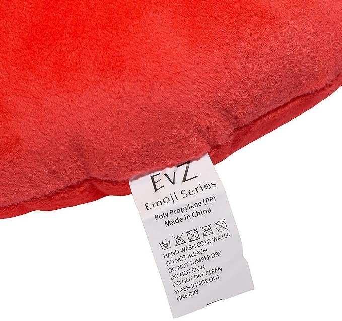 EvZ Official Certified Rage Emoji Pillow - 32cm Large Soft Plush Angry Red Face Emoticon Cushion - Funny Decorative Stuffed Toy for Stress Relief, Room Decor & Moody Gift (Red) - Image 2
