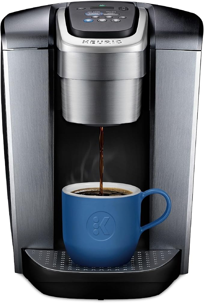 Keurig K-Elite Single Serve K-Cup Pod Coffee Maker, with Strength and Temperature Control, Iced Coffee Capability, 8 to 12oz Brew Size, Programmable, Brushed Silver by Keurig