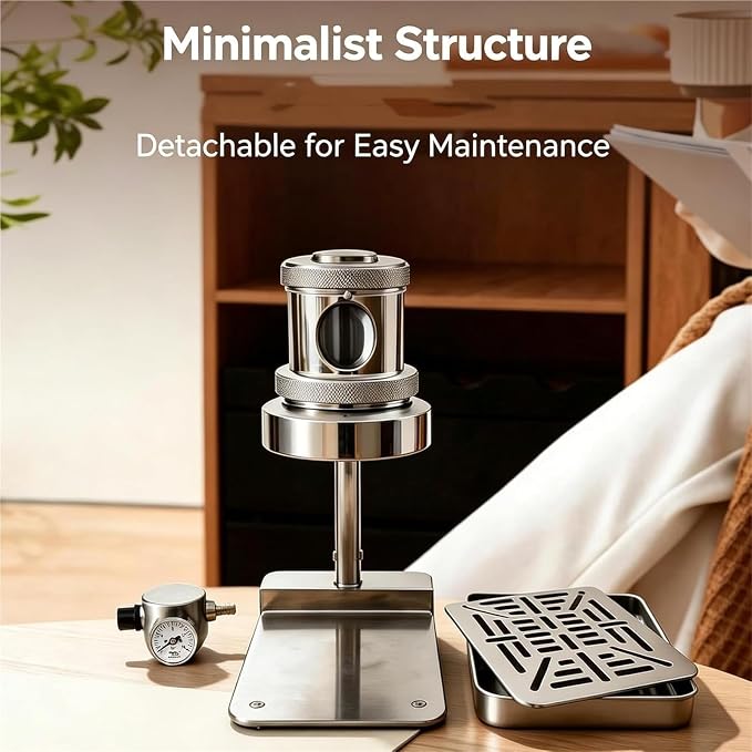 Pneumatic Coffee Machine, Stainless Steel Manual Pressure Maker, 1-16 Bar Fast Extraction, With Gauge & Relief Valve for Home - Image 2