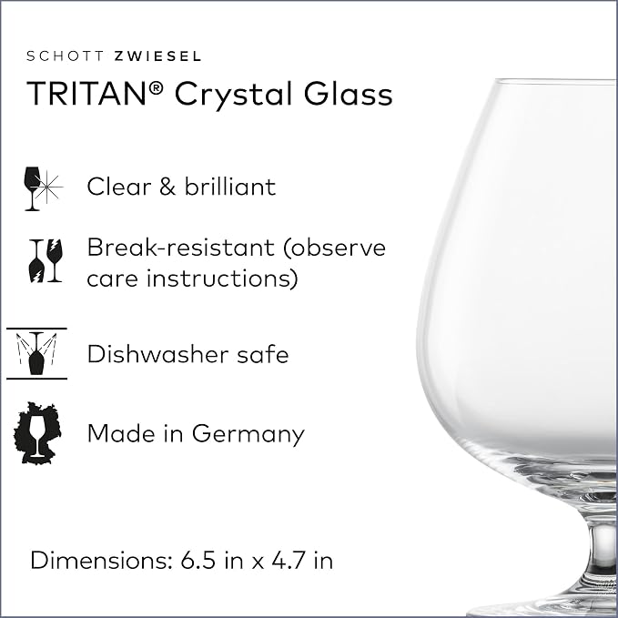 SCHOTT ZWIESEL Bar Special XXL Cognac Glass (Set of 6), Bar Glasses for Cognac, Dishwasher-Safe Tritan Crystal Glass, Made in Germany (27 Ounce) - Image 2