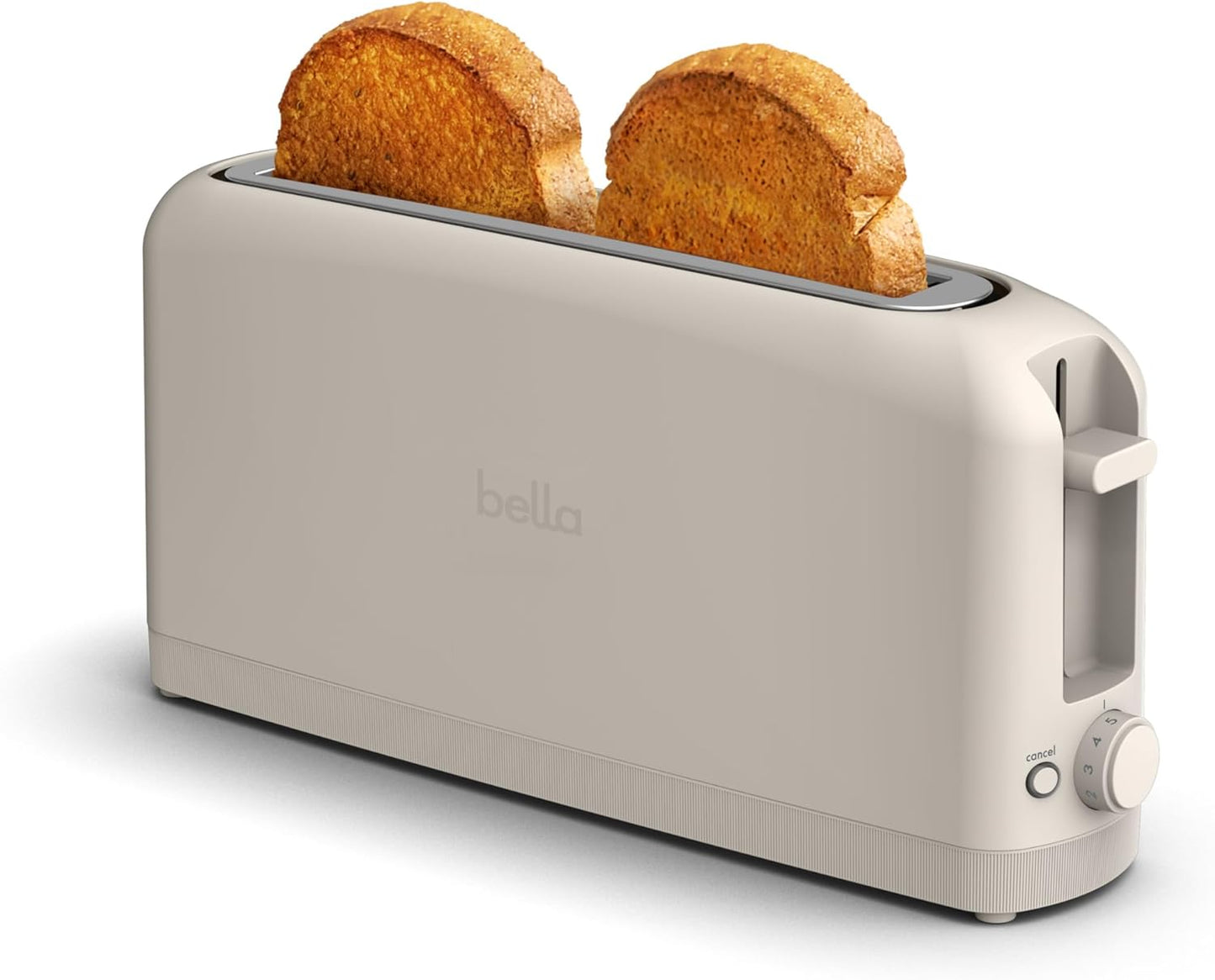 Modern Slim Long-Slot Toaster: 2-Slice Artisan Bread & Bagel Toaster with 6 Shade Settings