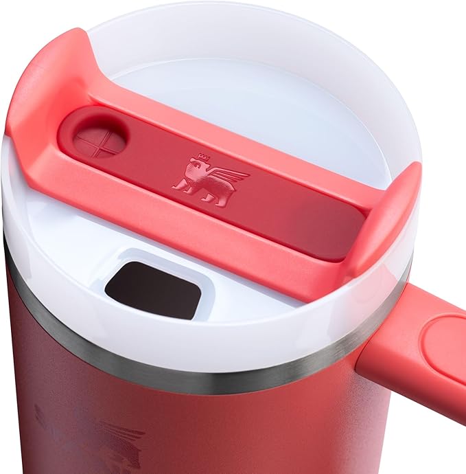 Stanley Quencher H2.0 Tumbler with Handle and Straw 30 oz | Flowstate 3-Position Lid | Cup Holder Compatible for Travel | Insulated Stainless Steel Cup | BPA-Free | Hot Coral - Image 2