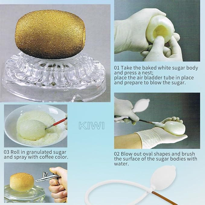 DUEBEL Sugar Pump, Sugar Blowing Pump, Isomalt Blowing Pump, A Necessity for Confectioner/Baker/Chefs/Novice at Sugar Work - White