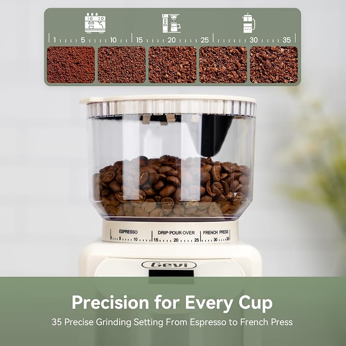 Gevi 20 Bar Espresso Machine with Conical Burr Anti-Static Coffee Grinder | 35 Precise Grind Settings;Removable Water Tank;Include Necessary Accessories;Easy to Clean and Maintain;with Milk Frother; - Image 3