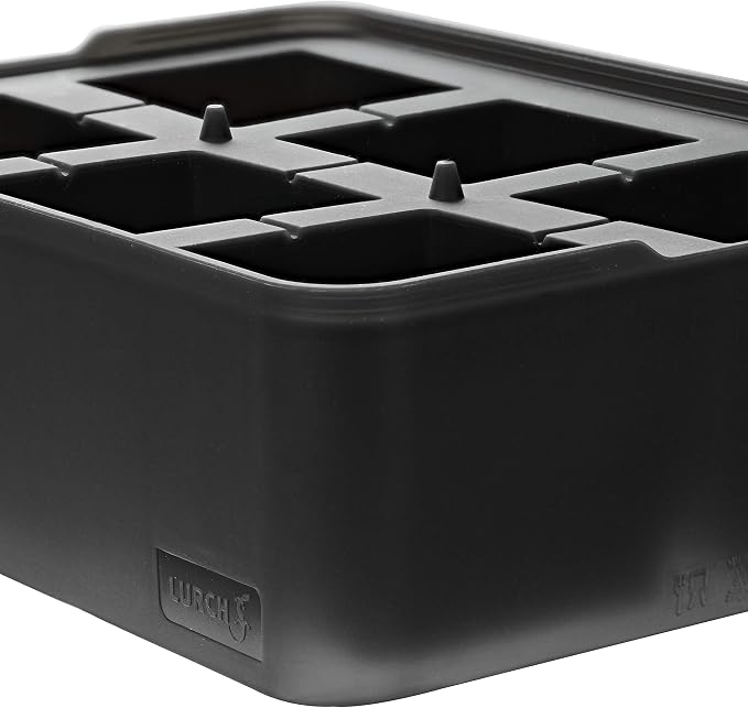 LURCH Germany ICE Former Cube - Silicone Tray for 6 Ice Cubes (2x2'') - Image 5