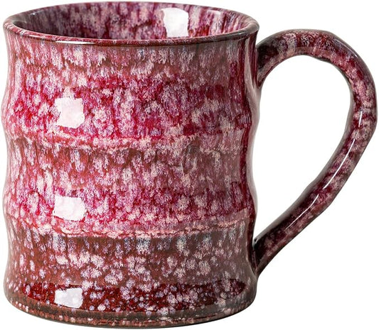 Unique Reactive Glaze Cherry Red Ceramic Coffee Mug - 15 oz Large Coffee Cup M-HY025-43-ZJYHH by XIYUANJI
