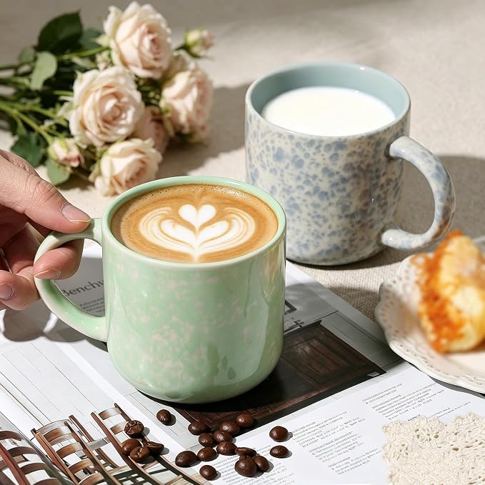 MONITO 12 OZ Coffee Mugs Set of 6, Modern Coffee Mugs Set with handle for Tea/Latte/Cappuccino/Milk/Cocoa. - Image 7