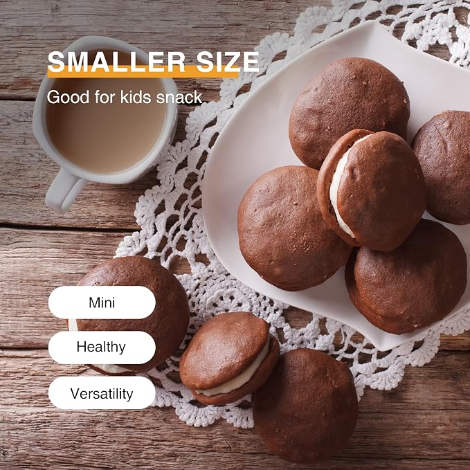 Mini Muffin Top Pan for Baking, Premium 12 Cavity Small Whoopie Pie Pan, Nonstick Yorkshire Pudding Pan for Pansuffin, Moon Pie, Cookies, Dishwasher Safe and Easy to Clean - Image 8