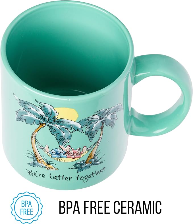 Silver Buffalo Disney Lilo and Stitch Better Together, Ceramic Mug, 20oz | Angel, We're, 0.59 Liters - Image 6