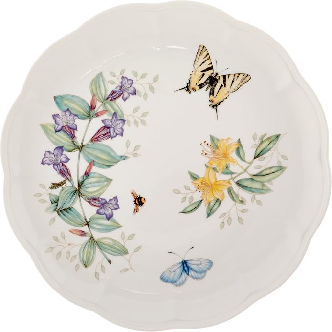 Lenox Dinnerware Set, Butterfly Meadow 18-Piece Set, Service For 6, White Porcelain, Butterfly And Flower Designs, Plates And Bowls Sets, Dishwasher Safe, Home & Kitchen (Assorted, 18 Pieces) - Image 6