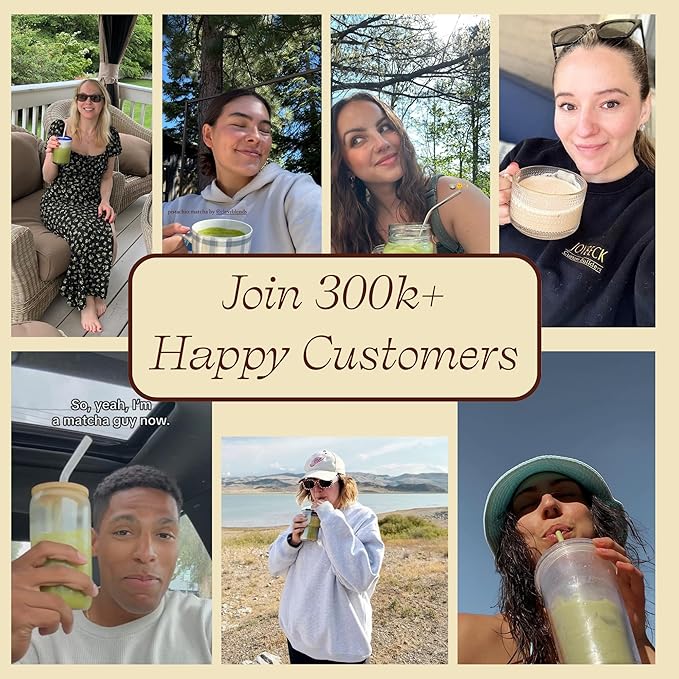 Clevr Blends Organic Honey Vanilla Matcha SuperLatte, Instant Ceremonial Grade, Superfood Powder Blend, Oat Milk, Lions Mane, Reishi Mushroom, Coconut Cream, Ashwagandha, Serve Hot or Iced (14 Lattes)