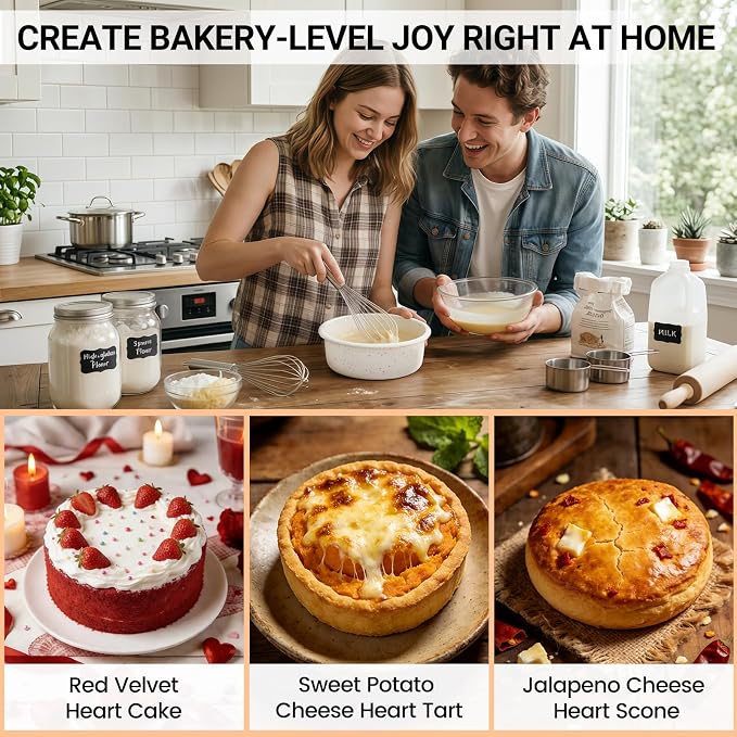 CAKETIME 6 Inch Silicone Round Cake Pan with Metal Reinforced Frame, Non-stick & BPA Free, Even Heat Distribution, Stackable & Dishwasher Safe - Image 9