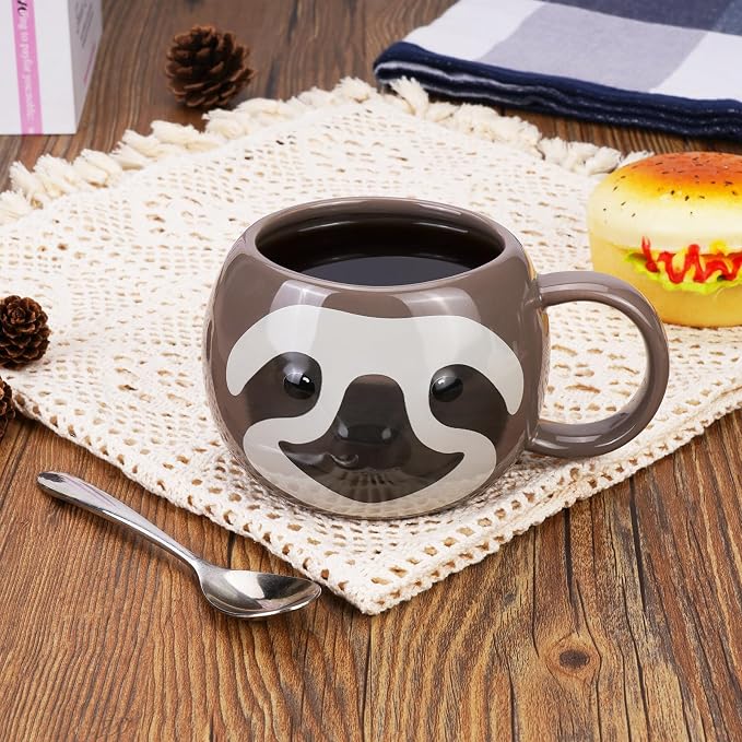 Sloth Mug 16 oz Ceramic Coffee Mug 3D Porcelain Tea Mug for Women Kawaii Cup Sloth Gifts for Women Christmas Gifts Housewarming Holiday Birthday Gifts for Women Men Mom Kids and Friend - Image 5