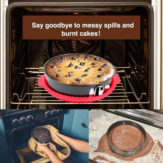 4-7-9-10 Inch Non-stick Springform Cheesecake Pan Set of 4 | Food Grade, FDA Food Contact Safe, Non-Stick, Dishwasher Safe, Removable Bottom, Comes with Silicone Base Protector - Image 4