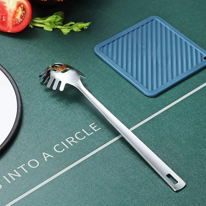 Spaghetti Spoon, Berglander Pasta Server, Stainless Steel Pasta Spoon, Pasta Fork, Noddle Fork, Heat Resistant, Dishwasher Safe, Easy to Clean - Image 4