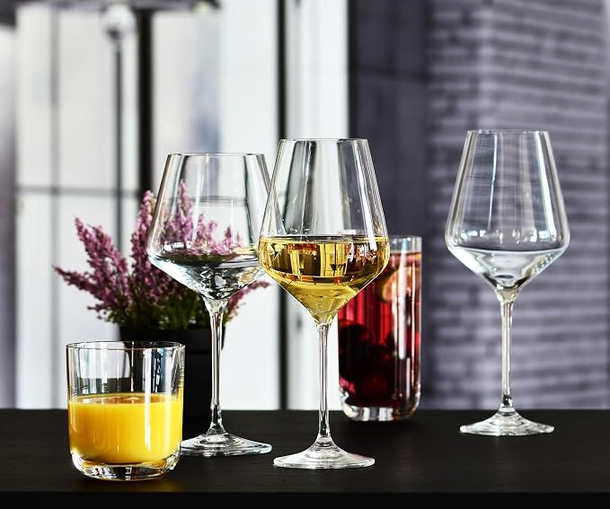 Krosno White Wine Glasses Set of 6, 13.2 oz, Avant-Garde Collection | Wine Tumbler with Stem, Lead-Free Crystal Glassware, Drinking Glasses, Elegant Cups, Home & Restaurant, Dishwasher Safe - Image 7