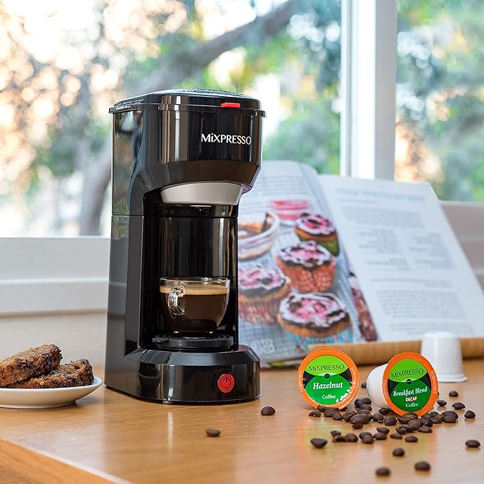 Mixpresso Single Serve Coffee Maker K Cup Coffee Maker for K Pods & Grounds | Compact 800W White Coffee Machine with 14 Oz Water Tank, Fast Brew & Auto Shut-Off, Small Design for Travel RV, Office& Dorm - Image 5