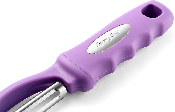 Spring Chef Swivel Vegetable Peeler for Kitchen w/Ergonomic Handle, Orchid | Premium Potato Peeler w/ Ultra Sharp Stainless Steel Blades, Multifunctional Veggie Peeler for Apple, Carrot, Cucumber, Fruit - Image 9