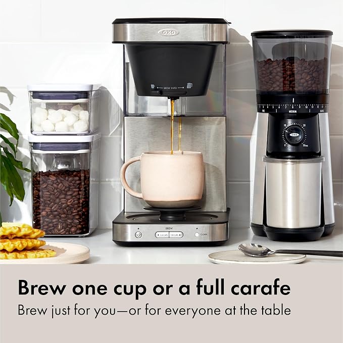 OXO Brew 8-Cup Coffee Maker - Single-Serve, Thermal Carafe, Stainless Steel | SCA Certified Home Brewer, Precise Temperature Control, Rainmaker Shower Head, Brew any amount of coffee from 10 oz to 40 oz - Image 2