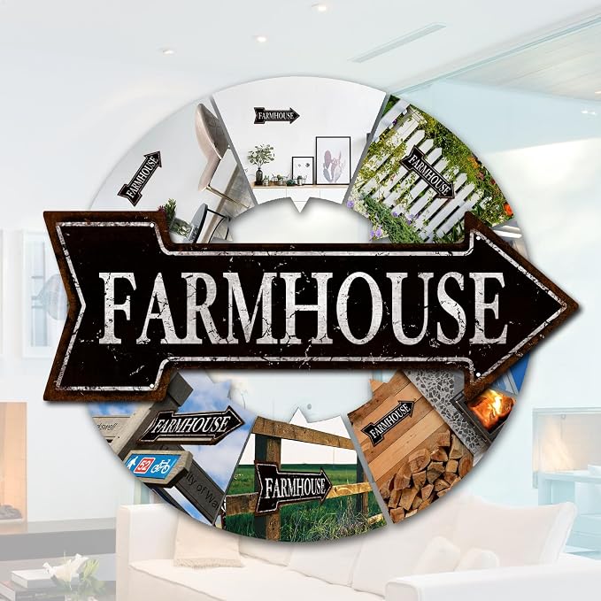 Mukuko Farmhouse Wall Decor - Farmhouse Sign 6" x 18" - Arrow Tin Metal Sign Wall Decor for Living Room, Home Sign Wall Decor, Country Decor for Home, Signs for Home Wall Decor - Image 6