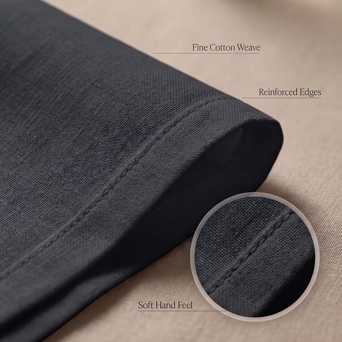 Urban Villa Cloth Napkins Cotton 20x20 (Set of 12) Black - Image 5