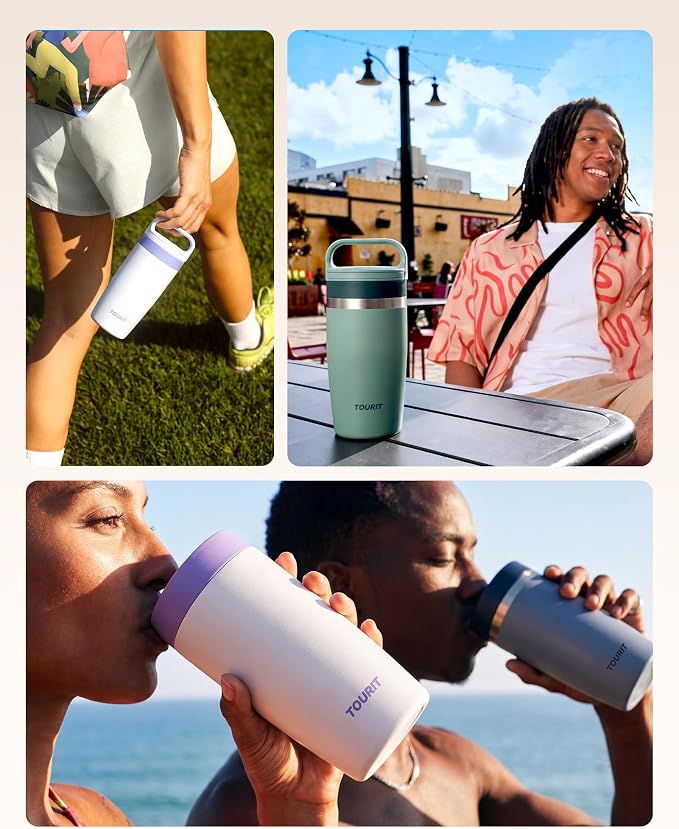 TOURIT Travel Coffee Mug 16 oz,Leakproof 2-Part Drink Lid Tumbler,Navy Blue | Coffee Tumbler Cup, Insulated Stainless Steel Travel Mug, Dishwasher Safe Reusable Water Bottle, BPA-Free Coffee Mug - Image 9