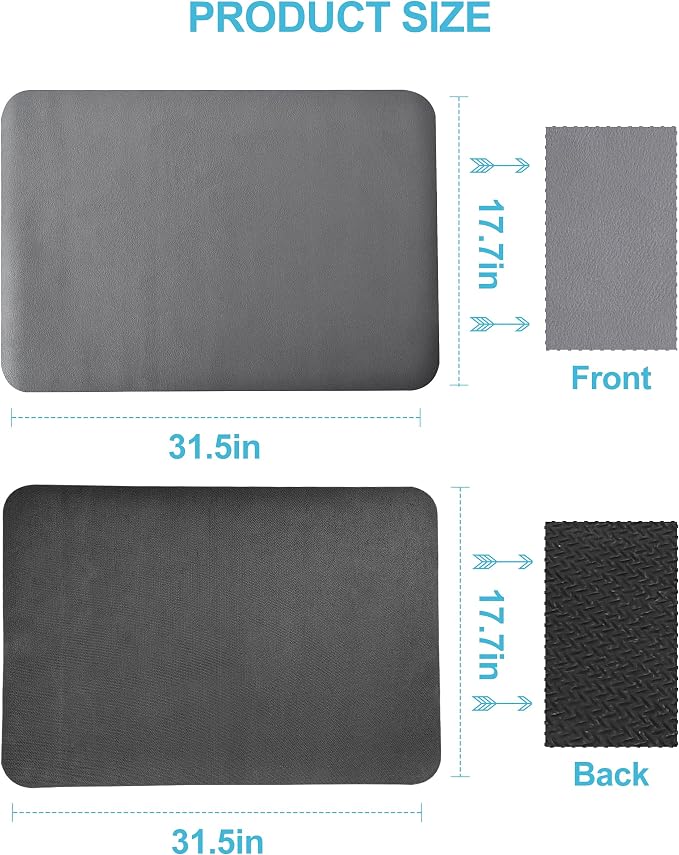Dish Drying Mat for Kitchen Counter, 17x31.5 Pad with Rubber Backed (Grey) | Hide Stain Anti Absorbent for Kitchen Counter, Non-slip Drying Mat for Coffee Machine Dish Rack - Image 7