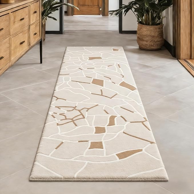 2x6 Runner Rug, Washable Hallway & Kitchen Rug - Non-Slip Low Pile Floor Mat for Entryway, High Traffic Areas, Easy Clean Vintage Pattern - Image 3