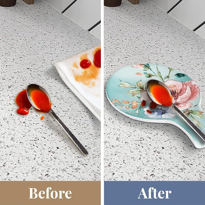 Bico Margret's Garden Spoon Rest for Stove Top, Ceramic Spoon Holder for Kitchen Counter, Easy to Clean Coffee Spoon Rest Dishwasher Safe, Kitchen Cooking Utensil Rest for Ladles Spatula - Image 7