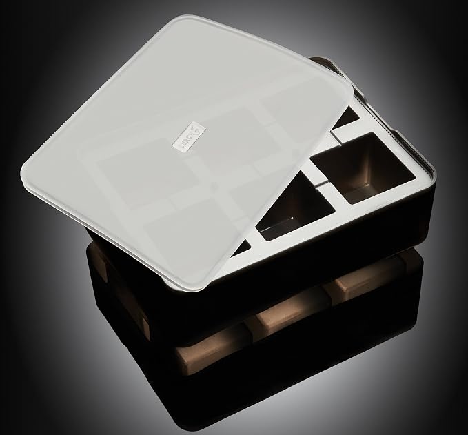 LURCH Germany ICE Former Cube - Silicone Tray for 6 Ice Cubes (2x2'') - Image 3