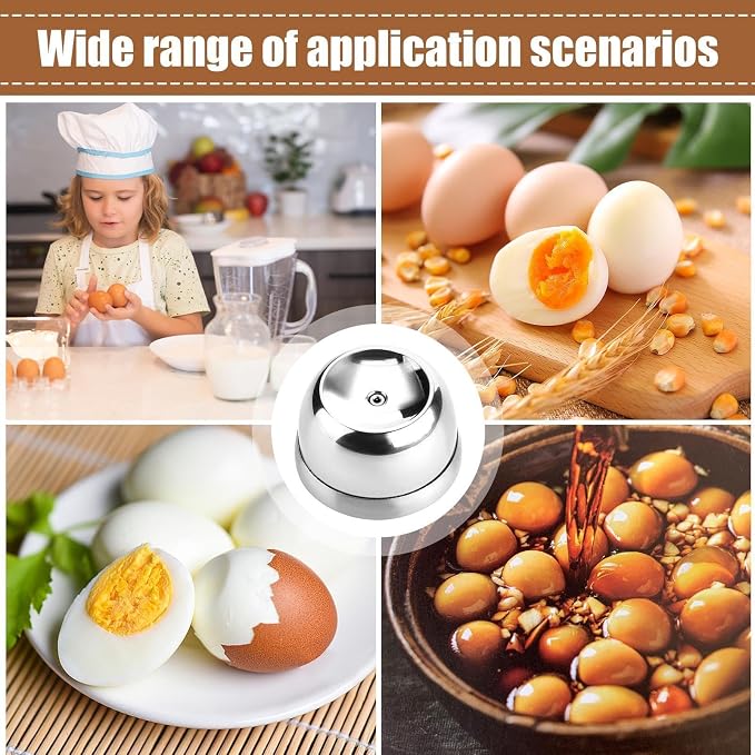 Egg Peeler Tool - Kitchen Stainless Steel Needle Hole Puncher Egg Piercer | Kitchen Tools Pricker Hole Separator for Easy Egg Preparation, Anti Rust Baking Accessories for Kitchen Gadgets Cooking - Image 4