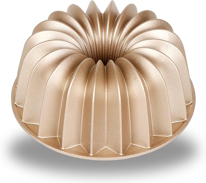 Baker's Secret Nonstick Fluted Cake Pans, Bake Unique Cakes, Die Cast Aluminum Cake Pans, 2 Layers Non-stick Coating Easy Release, Fluted Cake Pan - 9.7cups capacity 2024 - (French Wreath) by BakersSecret