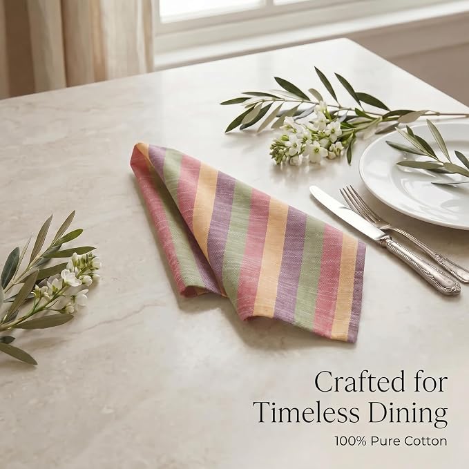 Urban Villa Cloth Napkins Cotton 20x20 (Set of 12) Harvestst Ripes - Image 8