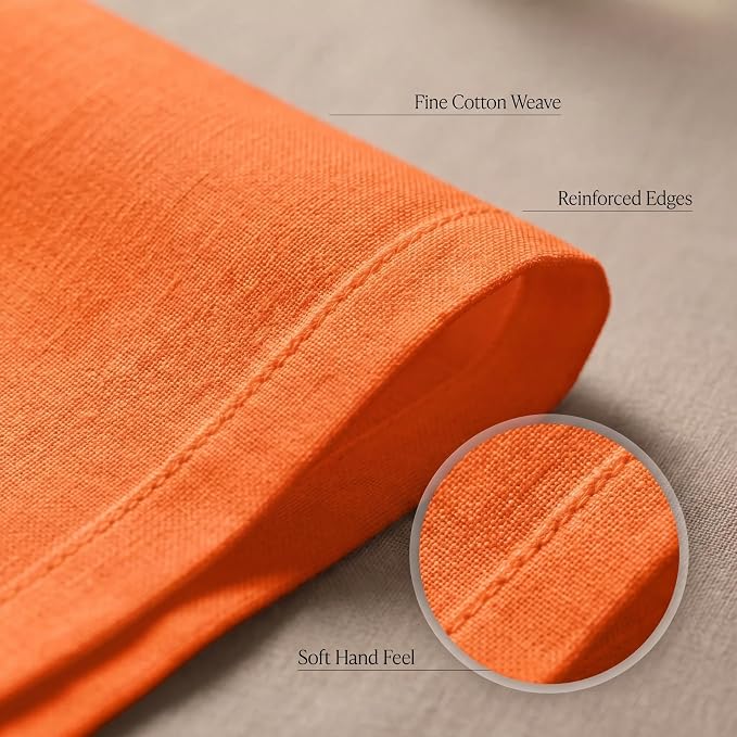 Urban Villa Cloth Napkins Cotton 20x20 (Set of 12) Orange - Image 5