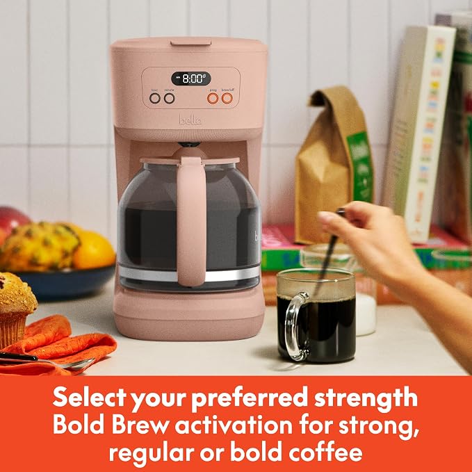 BREW 12-Cup Programmable Coffee Maker with No-Drip Glass Carafe, Blossom - Image 5
