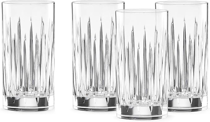 Reed & Barton Soho Crystal 4Pc Iced Beverage Glass Set, 5.90 LB, Clear by ReedBarton