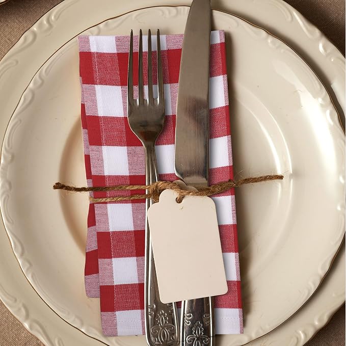 Urban Villa Cloth Napkins Cotton 20x20 (Set of 6) Red - Image 7