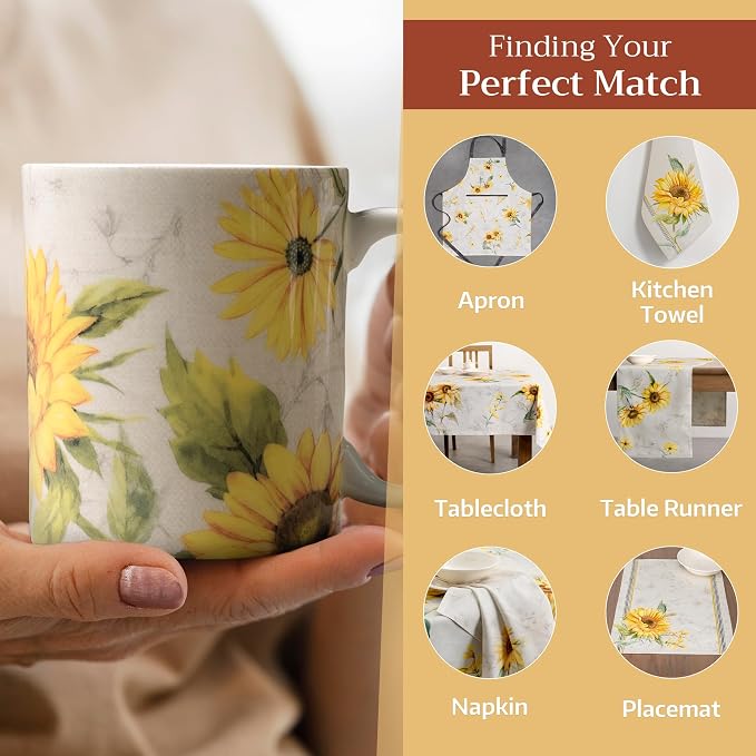 Maison d' Hermine Coffee Mug with Handles Tea Cups (12 Ounce, Pack of 2) | Fine Bone China Coffee Mugs for Hot Beverages Cappuccino Latte Home Restaurant Hotel Spring Summer -Candice - Image 6